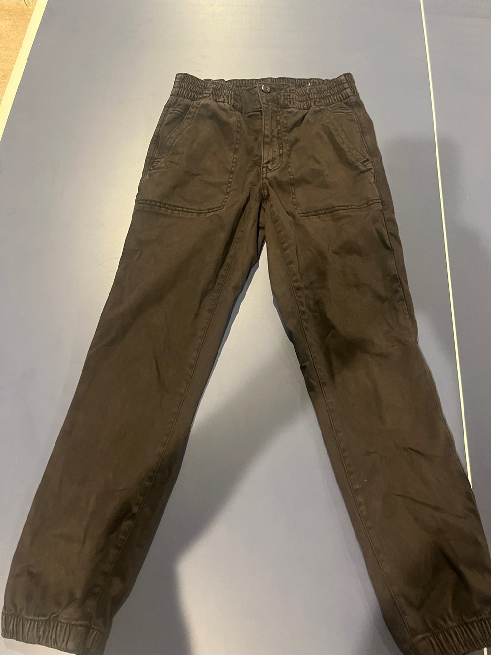 American Eagle Outfitters Brown Elastic-Waist Joggers